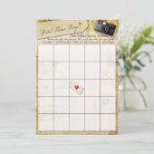 Bridal Travel Dusche Bingo in Creme und Bräune (Stehend Vorderseite)