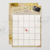 Bridal Travel Dusche Bingo in Creme und Bräune (Vorne/Hinten)