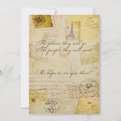 Bridal Travel Showthema in Kakao und Creme Invi Einladung (Rückseite)