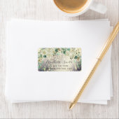 Bridal UAWG Wedding Tropfen Mint Green Glitzer Gol Adressaufkleber (Insitu)