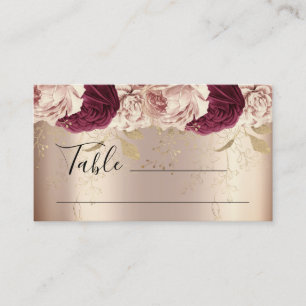 Bridal UAWG Wedding Tropfens Floral Rose Marsala Platzkarte