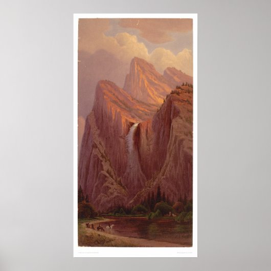 Bridal Veil Fall, Yosemite Valley (0128A) Poster (Vorne)
