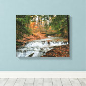 Bridal Veil Falls im Cleveland Metro Parks Leinwanddruck (Insitu (Holzboden))