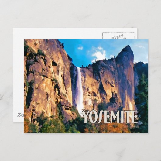 Bridal Veil Falls Yosemite Nationalpark Postkarte (Vorne/Hinten)