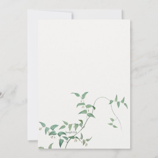 Bridal Vine Wedding Einladung (Rückseite)