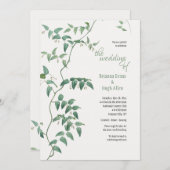 Bridal Vine Wedding Einladung (Vorne/Hinten)