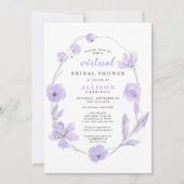 Bridal Virtual Shower | Lavendel Einladung (Vorderseite)