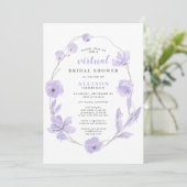 Bridal Virtual Shower | Lavendel Einladung (Stehend Vorderseite)