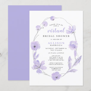 Bridal Virtual Shower Lavendel Einladung