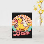Bridal Wedding Bachelorette Rubber Duc Karte (Gelbe Blume)