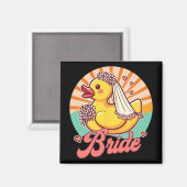 Bridal Wedding Bachelorette Rubber Duc Magnet (Vorderseite/Rückseite)