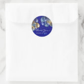 Bridal Wedding Ballon Blue Navy Royal Runder Aufkleber (Tasche)
