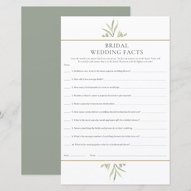 Bridal Wedding Facts Showspiel (Vorne/Hinten)