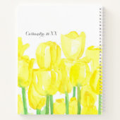 Bridal Wedding Journal Yellow Tulip Blume Notizblock (Rückseite)