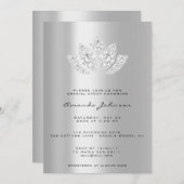 Bridal Wedding Lotus Mandala Crystal Einladung (Vorne/Hinten)