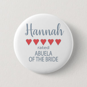 Bridal & Wedding Party 5 Herz Abuela von Bride Button