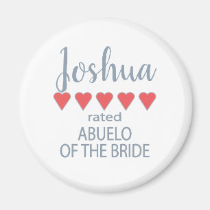 Bridal & Wedding Party 5 Herz Abuelo Braut Magnet