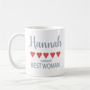 Bridal & Wedding Party 5 Herz Beste Frau Kaffeetasse