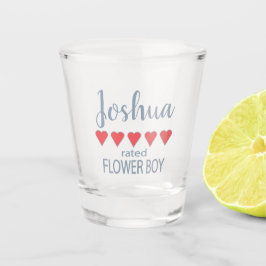 Bridal & Wedding Party 5 Herz Blume Junge Schnapsglas