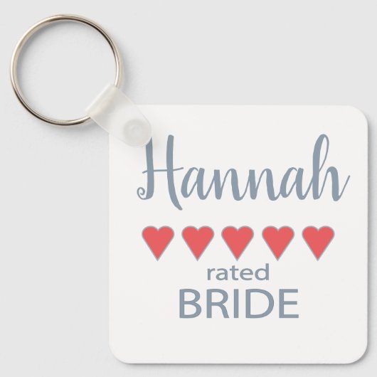 Bridal & Wedding Party 5 Herz Braut Schlüsselanhänger (Vorderseite)