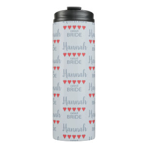 Bridal & Wedding Party 5 Herz Braut Thermosbecher
