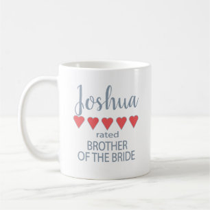 Bridal & Wedding Party 5 Herz Bruder von Bride Kaffeetasse