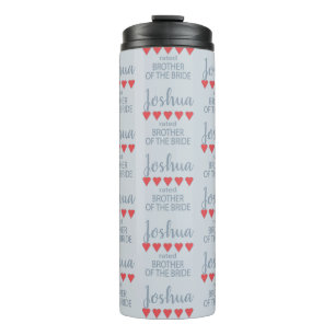 Bridal & Wedding Party 5 Herz Bruder von Bride Thermosbecher