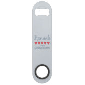Bridal & Wedding Party 5 Herz Groomswoman Speed Flaschenöffner (Rückseite)