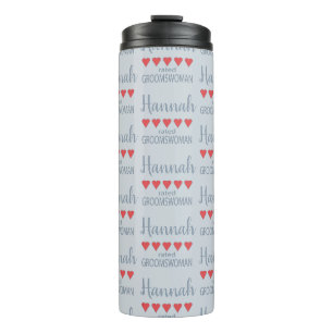 Bridal & Wedding Party 5 Herz Groomswoman Thermosbecher