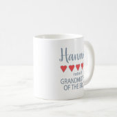 Bridal & Wedding Party 5 Herz Großmutter o Bride Kaffeetasse (VorderseiteRechts)