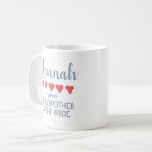 Bridal & Wedding Party 5 Herz Großmutter o Bride Kaffeetasse (Vorderseite Links)