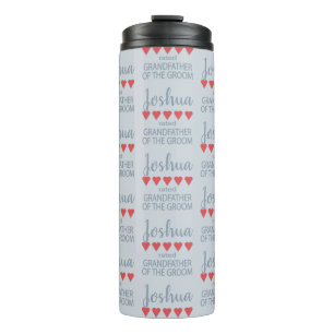 Bridal & Wedding Party 5 Herz Großvater o Groom Thermosbecher