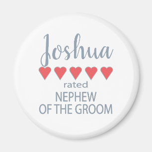 Bridal & Wedding Party 5 Herz Nephew Magnet