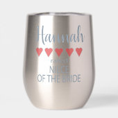 Bridal & Wedding Party 5 Herz Nichte Bride (Rückseite)