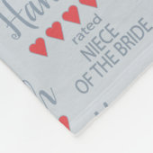 Bridal & Wedding Party 5 Herz Nichte Bride Fleecedecke (Ecke)