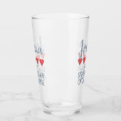 Bridal & Wedding Party 5 Herz Stepbruder o Bride Glas (Links)