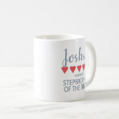 Bridal & Wedding Party 5 Herz Stepbruder o Bride Kaffeetasse (VorderseiteRechts)