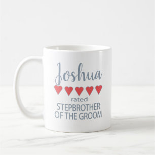 Bridal & Wedding Party 5 Herz Stepbruder o Groom Kaffeetasse