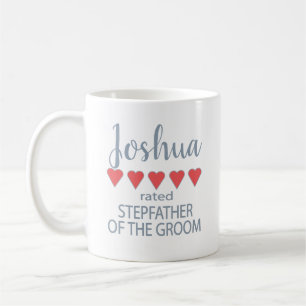 Bridal & Wedding Party 5 Herz Stepfather Groom Kaffeetasse