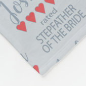Bridal & Wedding Party 5 Herz Stepfather of Bride Fleecedecke (Ecke)