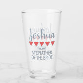Bridal & Wedding Party 5 Herz Stepfather of Bride Glas (Rückseite)