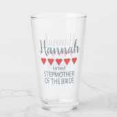 Bridal & Wedding Party 5 Herz Stepmutter of Bride Glas (Rückseite)