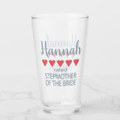 Bridal & Wedding Party 5 Herz Stepmutter of Bride Glas (Vorderseite)