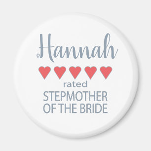 Bridal & Wedding Party 5 Herz Stepmutter of Bride Magnet