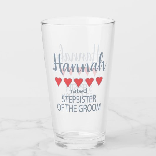 Bridal & Wedding Party 5 Herz StepSchwester von Gr Glas (Vorderseite)