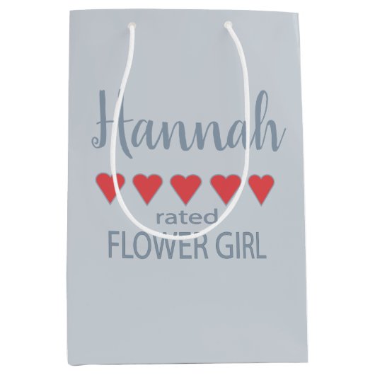 Bridal & Wedding Party 5 HerzblütenGirl Mittlere Geschenktüte (Vorderseite)