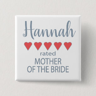 Bridal & Wedding Party 5 Herzenmutter von Bride Button