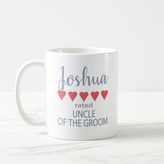 Bridal & Wedding Party 5 Herzenslein Kaffeetasse (Links)