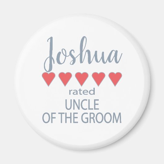 Bridal & Wedding Party 5 Herzenslein Magnet (Vorne)