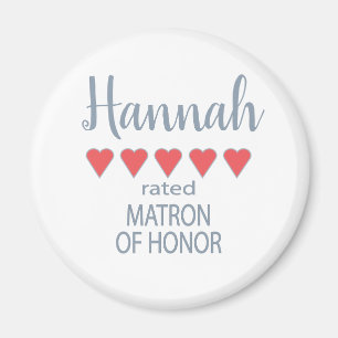 Bridal & Wedding Party 5 Herzensmatron der Ehre Magnet